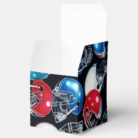 Football Helmet Pattern Cube Geschenkschachtel (Geöffnet)
