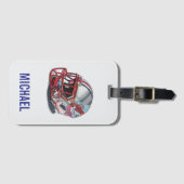 Football Helmet Pop Art Motivational Name Gepäckanhänger (Vorderseite (Horizontal))
