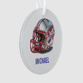 Football Helmet Pop Art Motivational Name Ornament (Vorderseite)