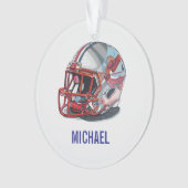 Football Helmet Pop Art Motivational Name Ornament (Vorderseite)