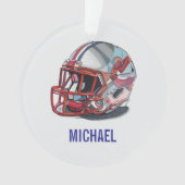 Football Helmet Pop Art Motivational Name Ornament (Vorderseite)