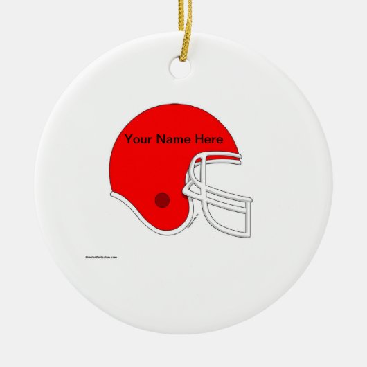 Football Helmet - Rot Keramikornament (Vorne)