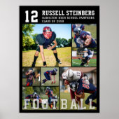 Football High School Senior Night 7 Photo Collage Poster (Vorne)