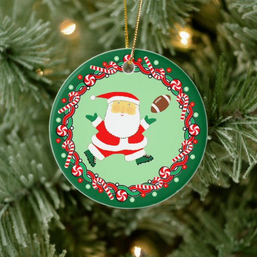Football Holiday Geschenk Keramik Ornament (Baum)