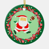 Football Holiday Geschenk Keramik Ornament (Vorne)