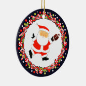 Football Holiday Geschenk Keramik Ornament (Rechts)