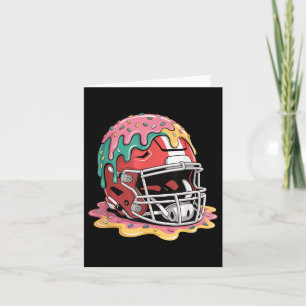 Football Ice Cream Tropfen _ Helm Tropfende Eiskre Karte