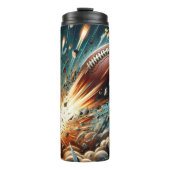 Football Impact Explosion im Stadium Thermosbecher (Vorderseite)