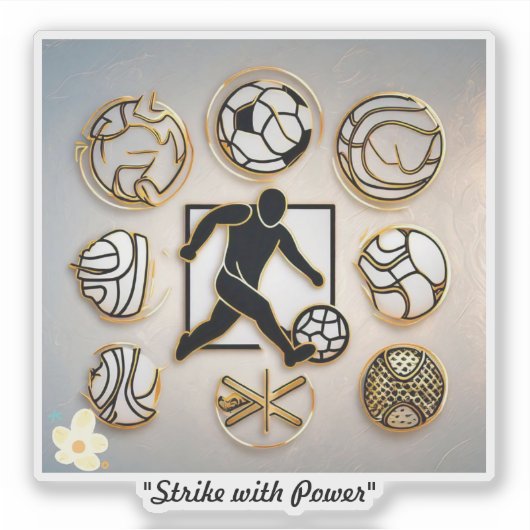 ‚Football Inspiriert Designs‘ Aufkleber (Vorderseite)