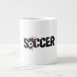 Football Is Life – Modern Soccer Typography Design Jumbo-Tasse