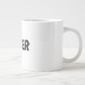 Football Is Life – Modern Soccer Typography Design Jumbo-Tasse (Rechts)