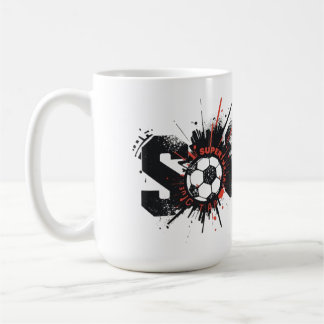 Football Is Life – Modern Soccer Typography Design Kaffeetasse