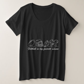 Football ist mein Lieblings-Saison-Spieltag Große Größe T-Shirt
