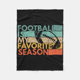 Football ist meine Lieblingsjahreszeit Vintage Ret Fleecedecke