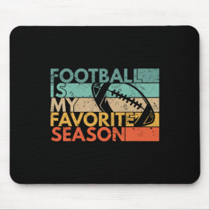 Football ist meine Lieblingsjahreszeit Vintage Ret Mousepad