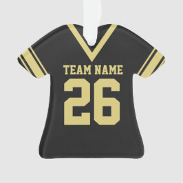 Football Jersey Black Gold Uniform Ornament