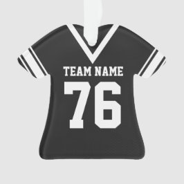 Football Jersey Black Uniform mit Foto Ornament