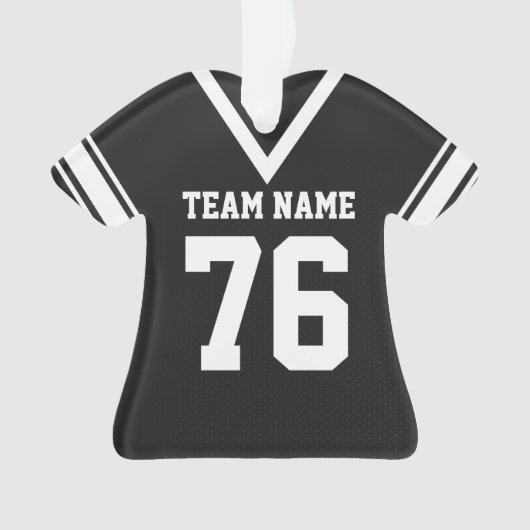 Football Jersey Black Uniform mit Foto Ornament (Vorderseite)