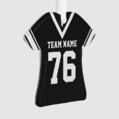 Football Jersey Black Uniform mit Foto Ornament (Vorderseite)