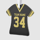 Football Jersey Black Uniform Ornament (Vorderseite)