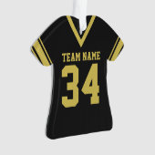 Football Jersey Black Uniform Ornament (Vorderseite)
