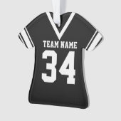 Football Jersey Black Uniform Ornament (Vorderseite)