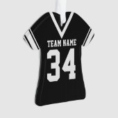 Football Jersey Black Uniform Ornament (Vorderseite)