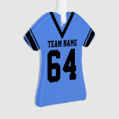 Football Jersey Blue Black Uniform Ornament (Vorderseite)