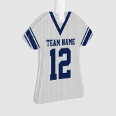 Football Jersey Blue White Uniform Ornament (Vorderseite)