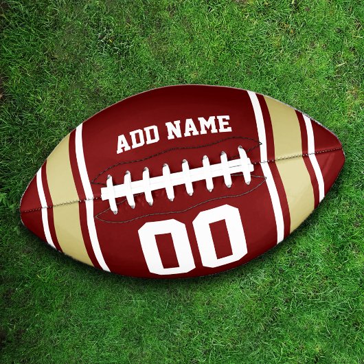 Football Jersey Burgundy|Gold Personalisiert