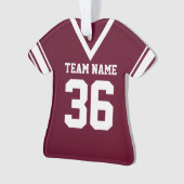 Football Jersey Burgundy Uniform mit Foto Ornament (Vorderseite)