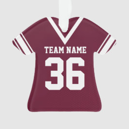Football Jersey Burgundy Uniform mit Foto Ornament