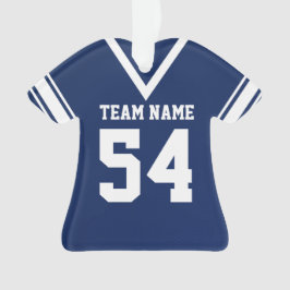 Football Jersey Dark Blue Uniform mit Foto Ornament