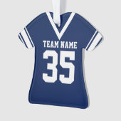Football Jersey Dark Blue Uniform Ornament (Vorderseite)