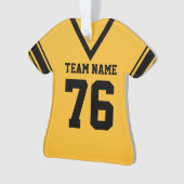 Football Jersey Gold Uniform mit Foto Ornament (Vorderseite)