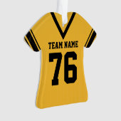 Football Jersey Gold Uniform mit Foto Ornament (Vorderseite)