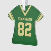 Football Jersey Green Gold Uniform mit Foto Ornament (Vorderseite)