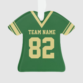 Football Jersey Green Gold Uniform mit Foto Ornament