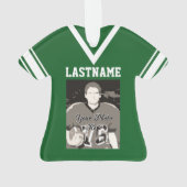 Football Jersey Green Uniform mit Foto Ornament (Rückseite)