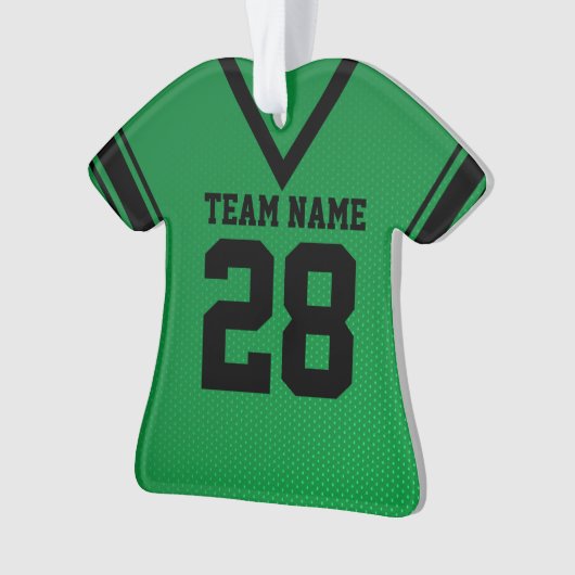 Football Jersey Green Uniform Ornament (Vorderseite)