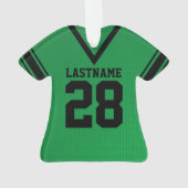 Football Jersey Green Uniform Ornament (Rückseite)