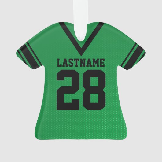 Football Jersey Green Uniform Ornament (Rückseite)