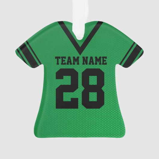 Football Jersey Green Uniform Ornament (Vorderseite)
