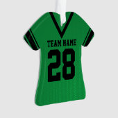 Football Jersey Green Uniform Ornament (Vorderseite)