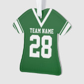 Football Jersey Green Uniform Ornament (Vorderseite)