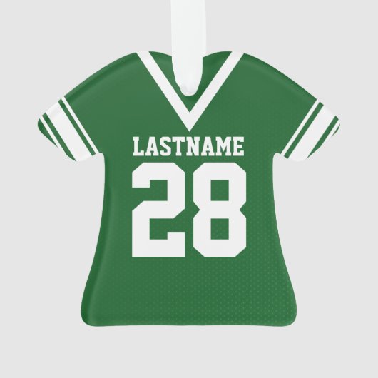 Football Jersey Green Uniform Ornament (Rückseite)