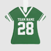 Football Jersey Green Uniform Ornament (Vorderseite)