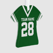 Football Jersey Green Uniform Ornament (Vorderseite)