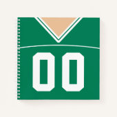 Football Jersey Individuelle Name & Number Notizblock (Vorderseite)