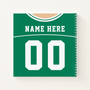 Football Jersey Individuelle Name & Number Notizblock